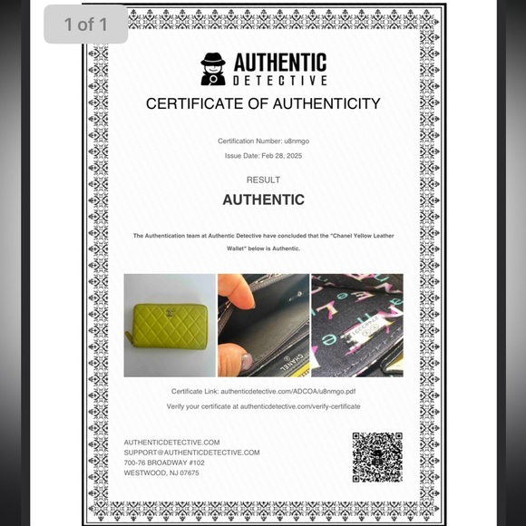 Chanel Pre-loved Diamond-Quilted Wallet in yellow lambskin leather - Picture 13 of 13